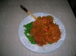 me making Korean style noodles