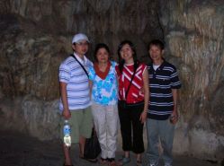 family in the caves