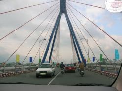 bridge view from a car